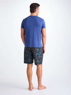 Men's Lounge Shorts Cotton Batiste Multi Midnight Jungle Print