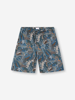Men's Lounge Shorts Cotton Batiste Multicolour Celebration Print