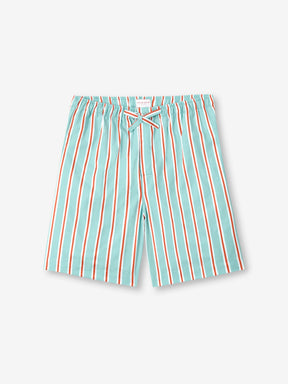 Men's Lounge Shorts Royal 223 Cotton Turquoise
