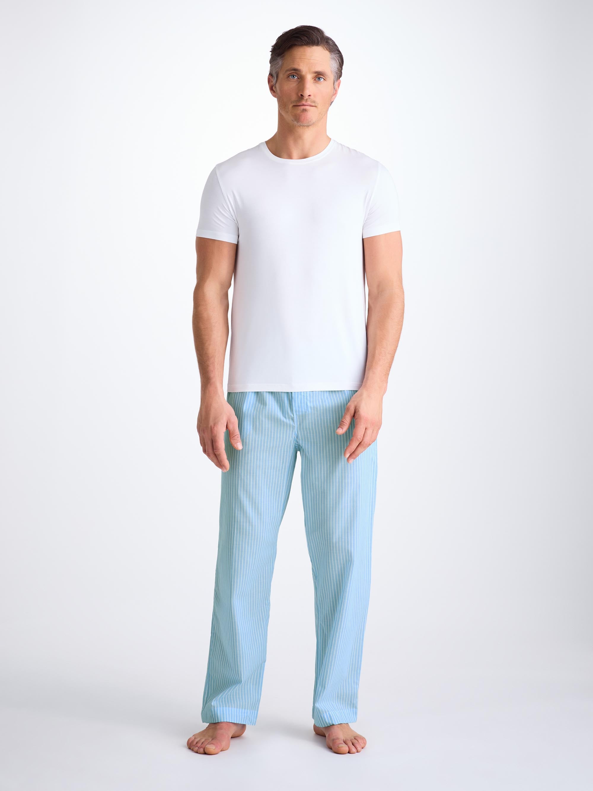 Men's Lounge Trousers Amalfi 21 Cotton Batiste Blue