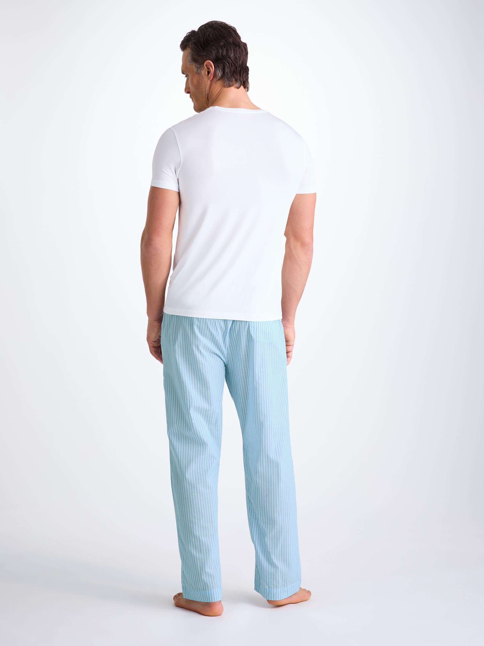 Men's Lounge Trousers Amalfi 21 Cotton Batiste Blue