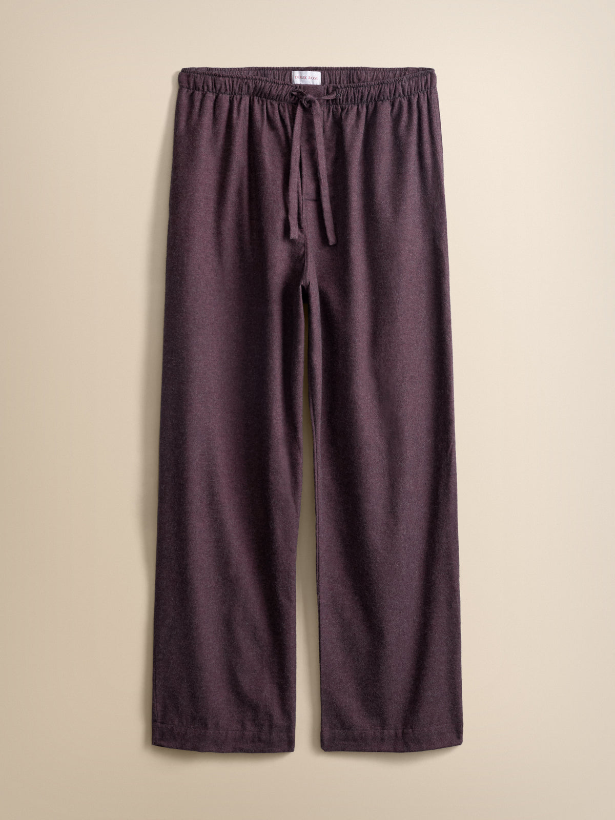 Arley Cotton Cashmere Lounge Trousers Burgundy