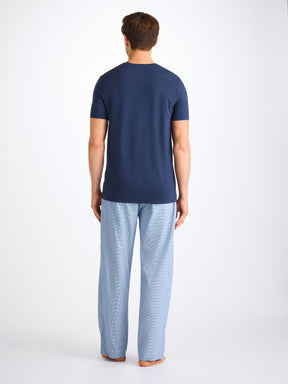 Men's Lounge Pants Cotton Navy Puppytooth Pattern