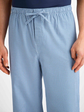 Men's Lounge Pants Cotton Navy Puppytooth Pattern