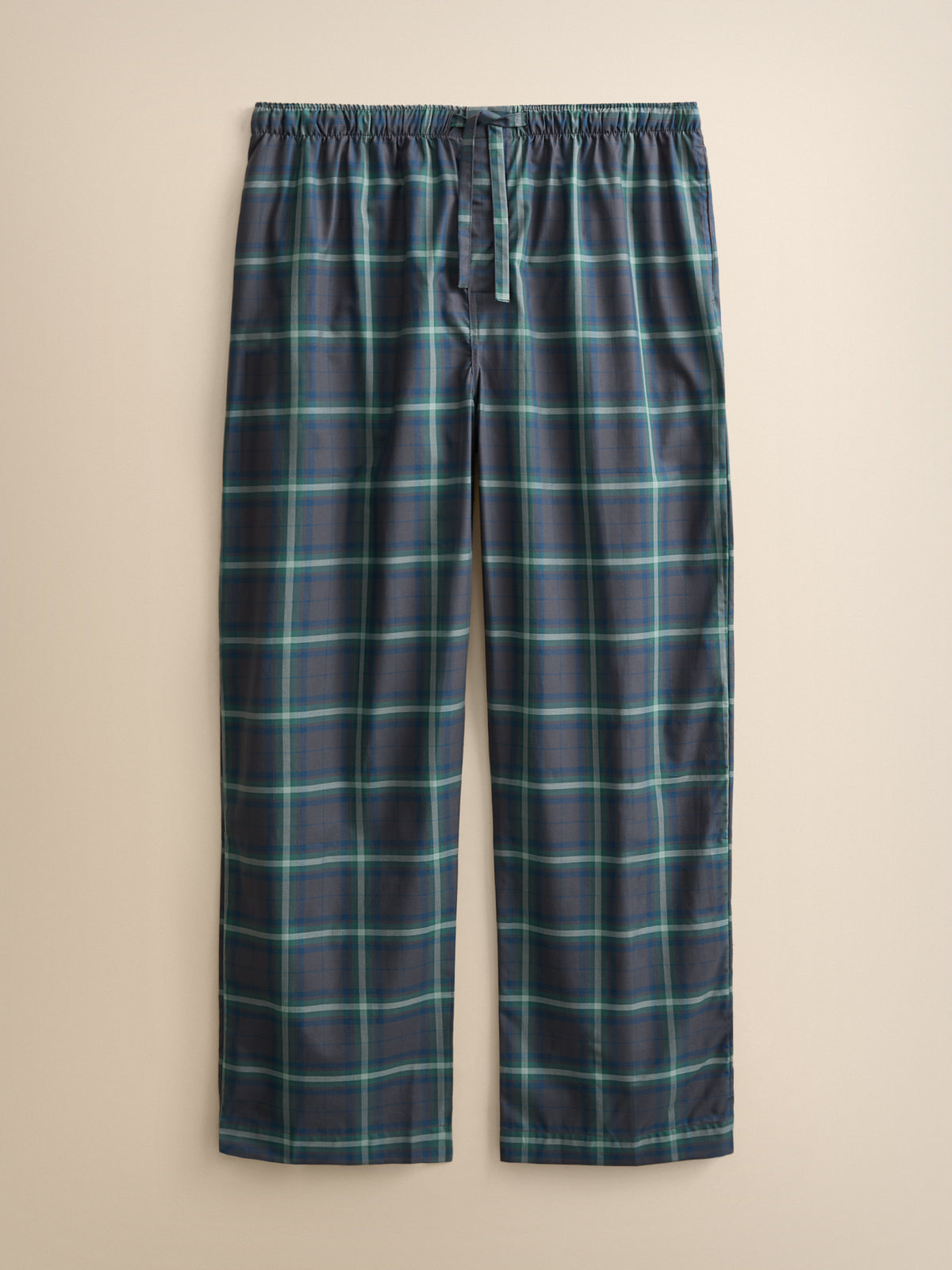 Barker Cotton Lounge Trousers Charcoal & Green Check