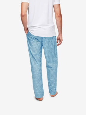 Men's Lounge Trousers Ledbury 56 Cotton Batiste Blue