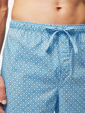 Men's Lounge Trousers Ledbury 56 Cotton Batiste Blue