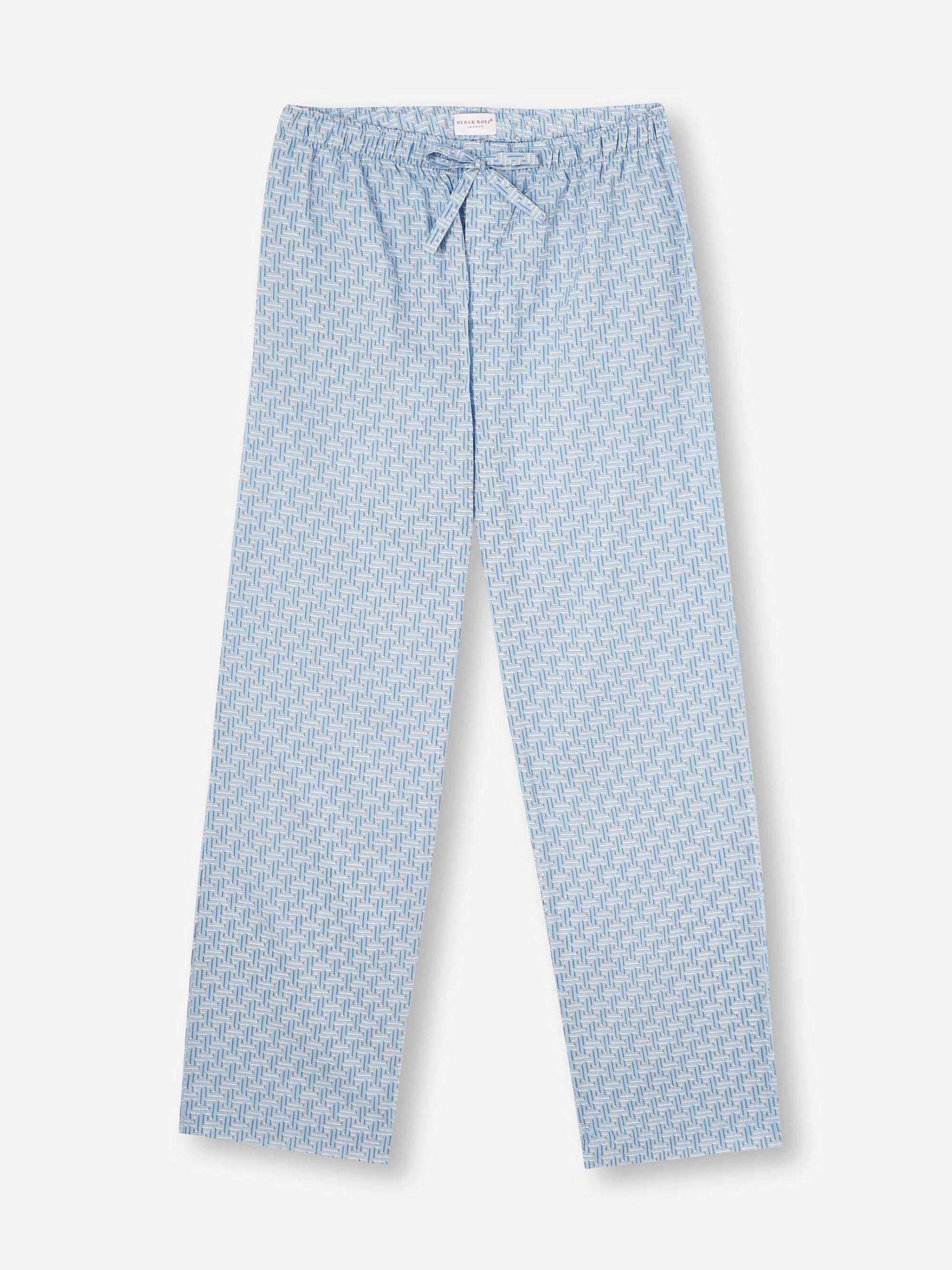 Men's Lounge Trousers Ledbury 72 Cotton Batiste Blue