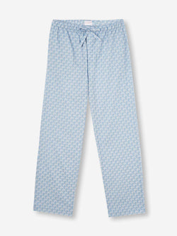Men's Lounge Pants Ledbury 72 Cotton Batiste Blue