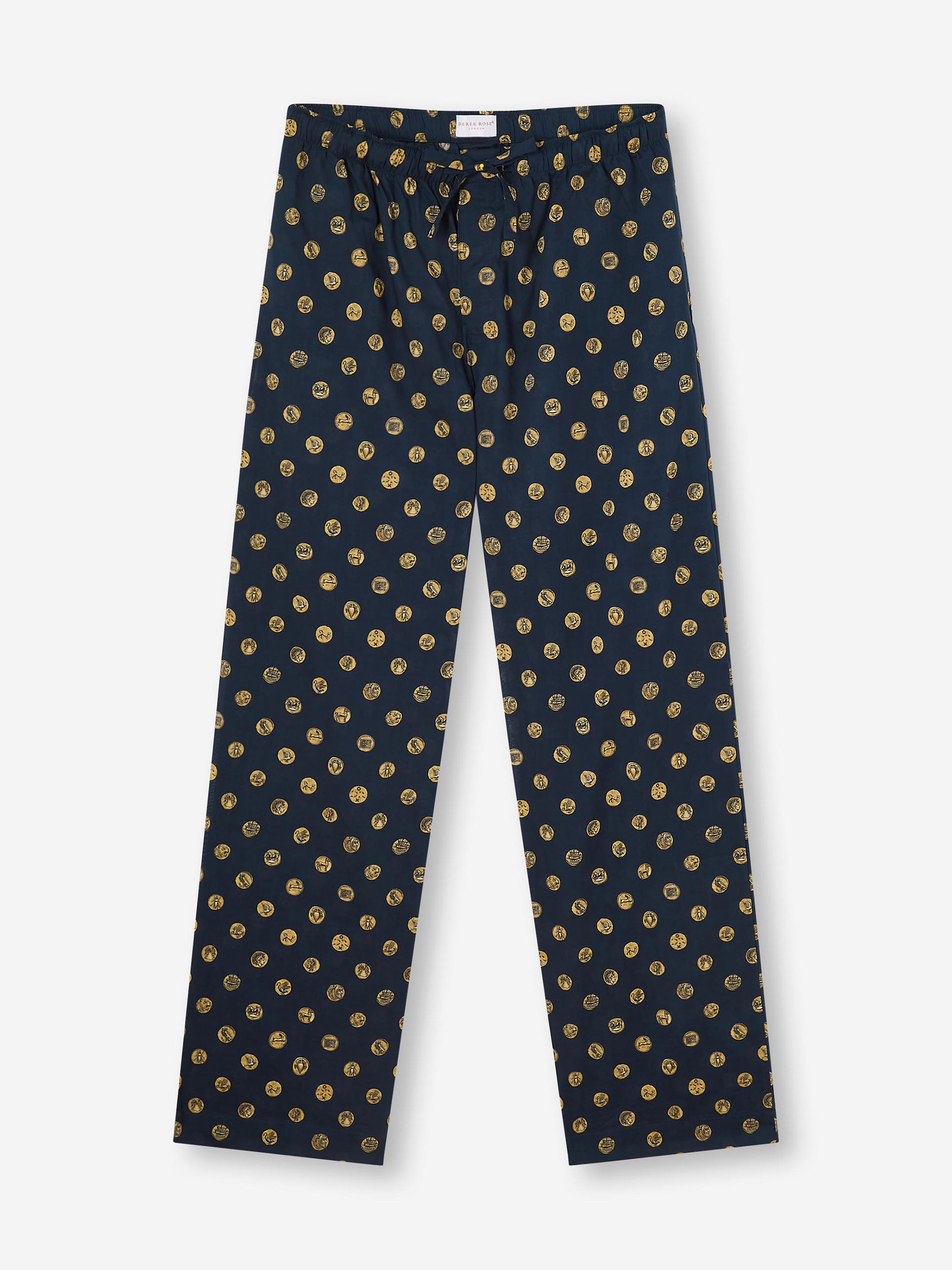 Men's Lounge Trousers Ledbury 78 Cotton Batiste Navy
