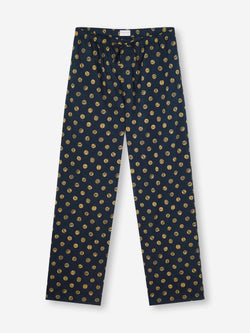Men's Lounge Trousers Ledbury 78 Cotton Batiste Navy
