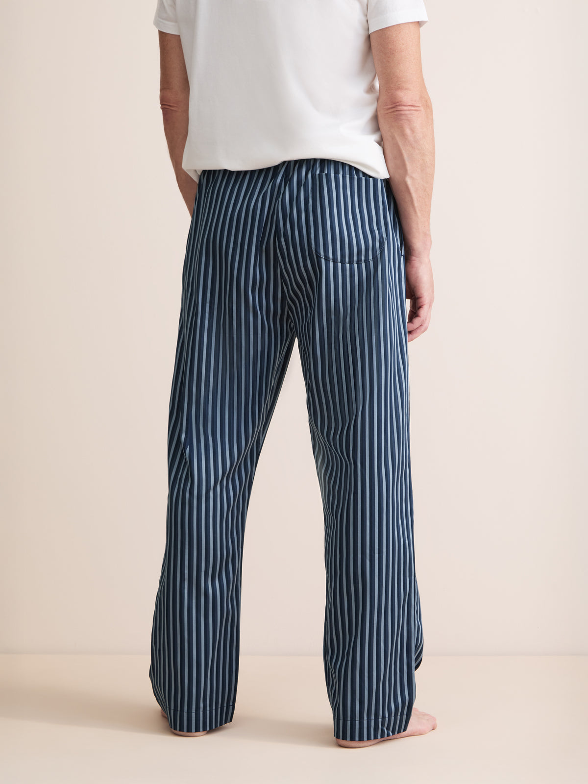 Wellington Cotton Lounge Trousers Blue Stripe