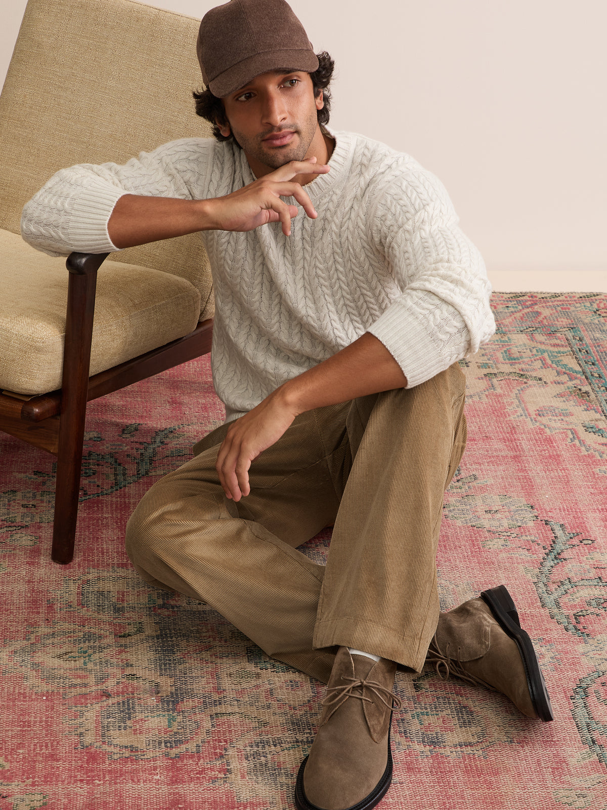 Claude Organic Cotton Corduroy Pants Camel