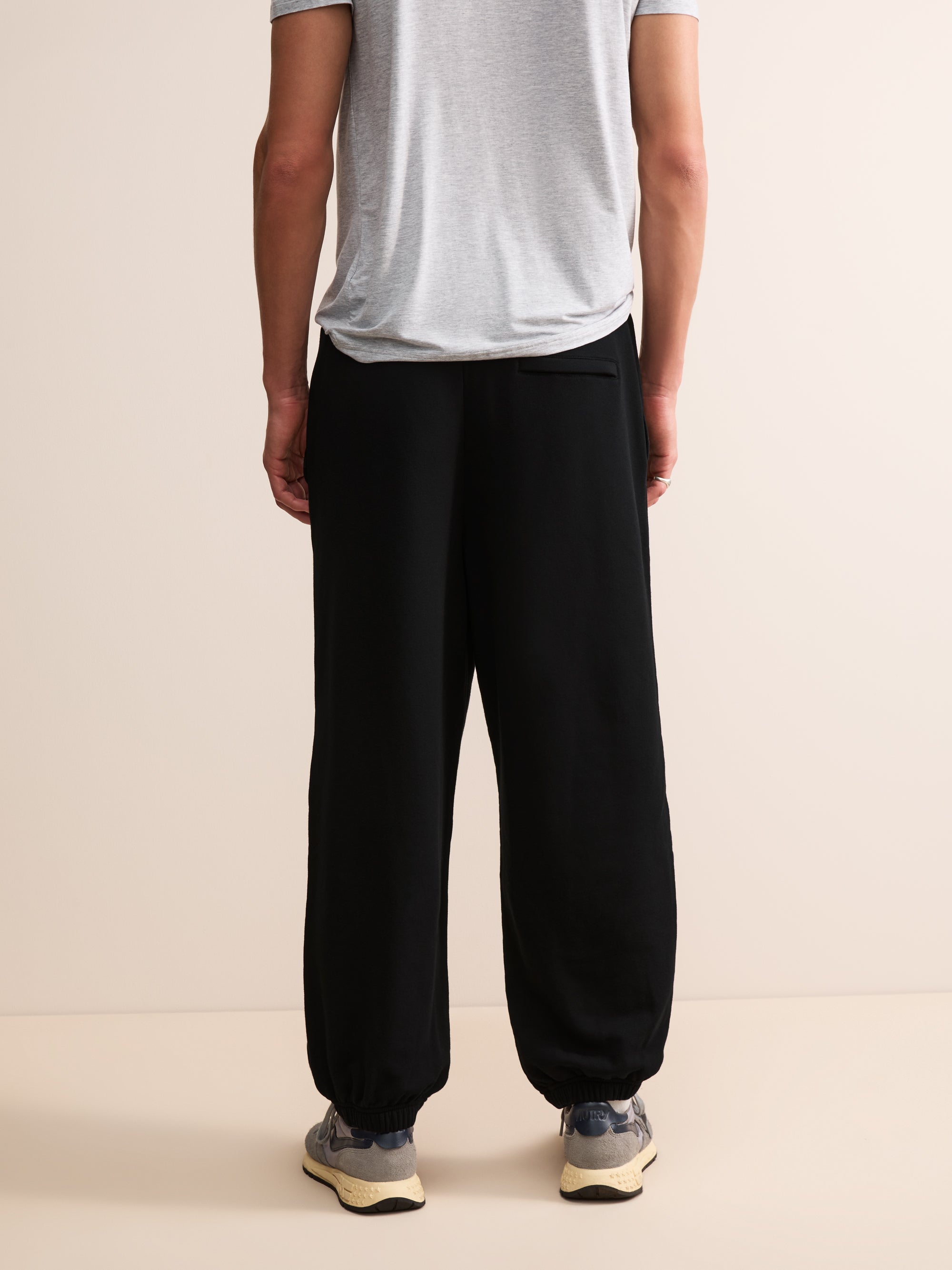Harley Cotton Modal Wide Leg Sweatpants Black