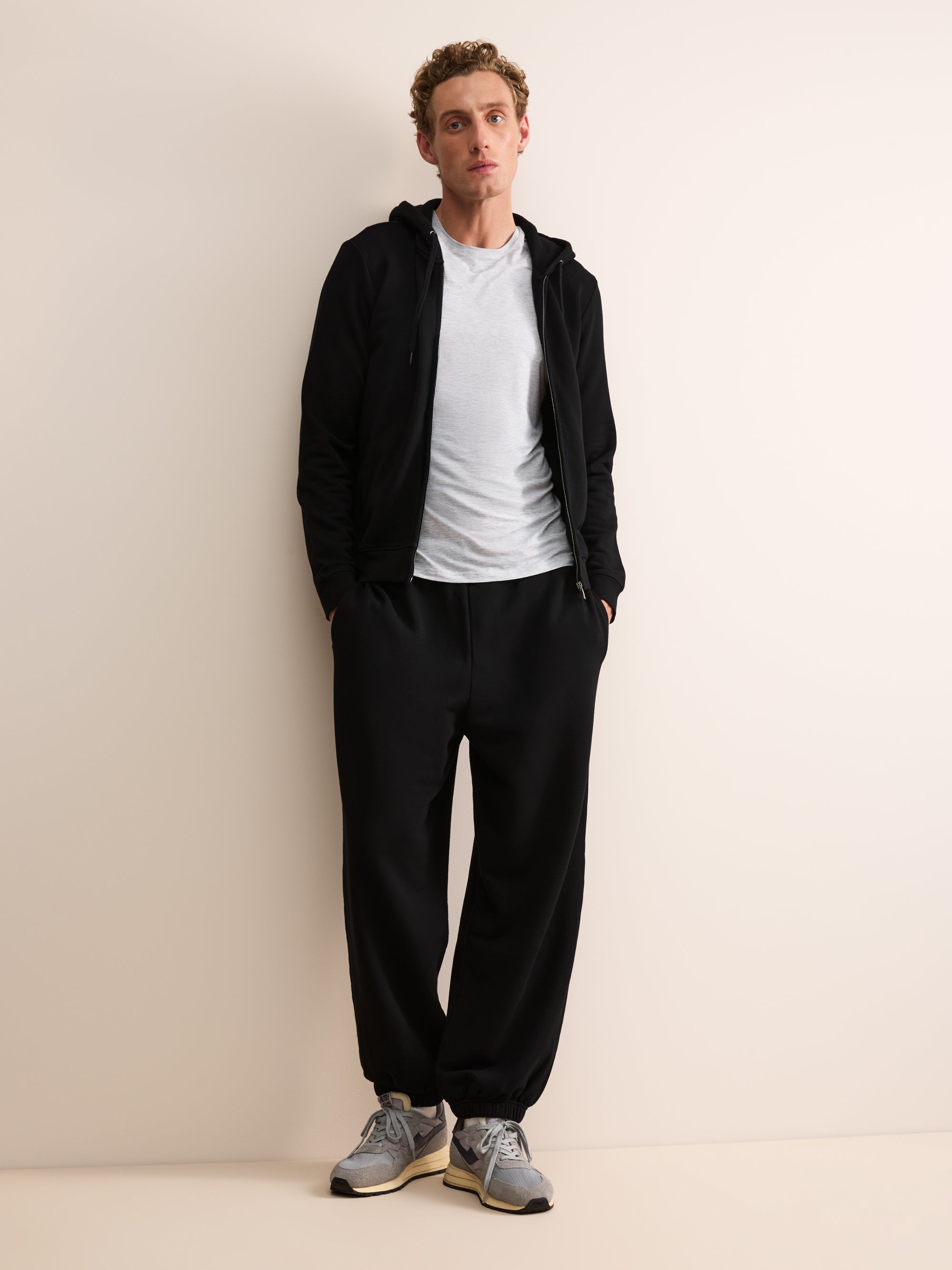 Harley Cotton Modal Wide Leg Sweatpants Black