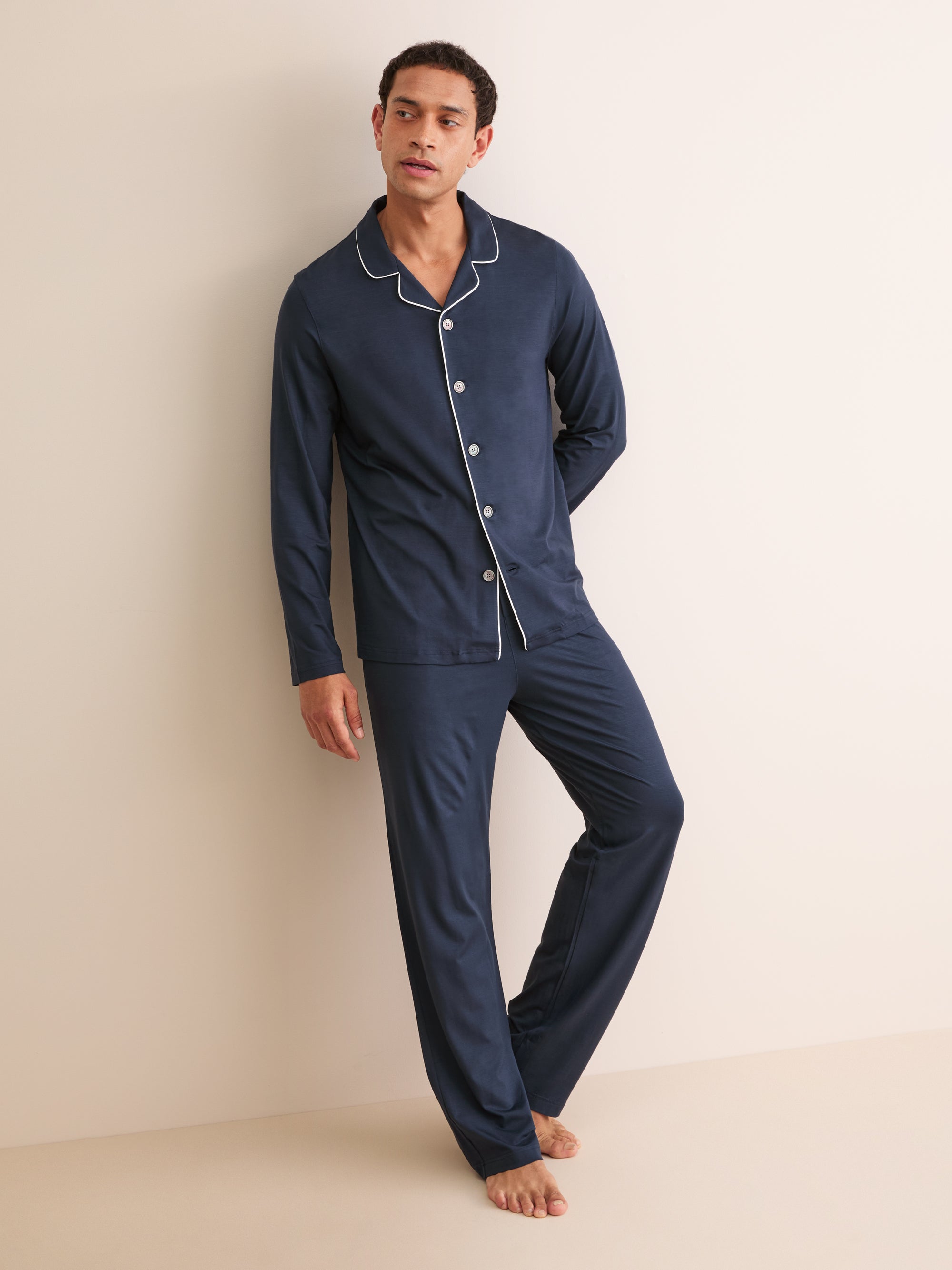 Men's Pyjamas Basel Micro Modal Stretch Navy