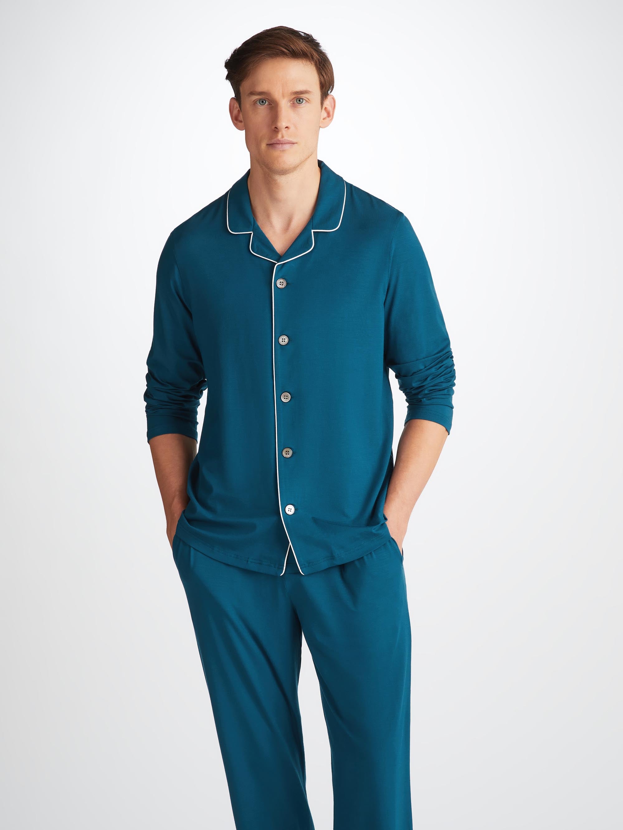 Men's Pyjamas Basel Micro Modal Stretch Poseidon Blue