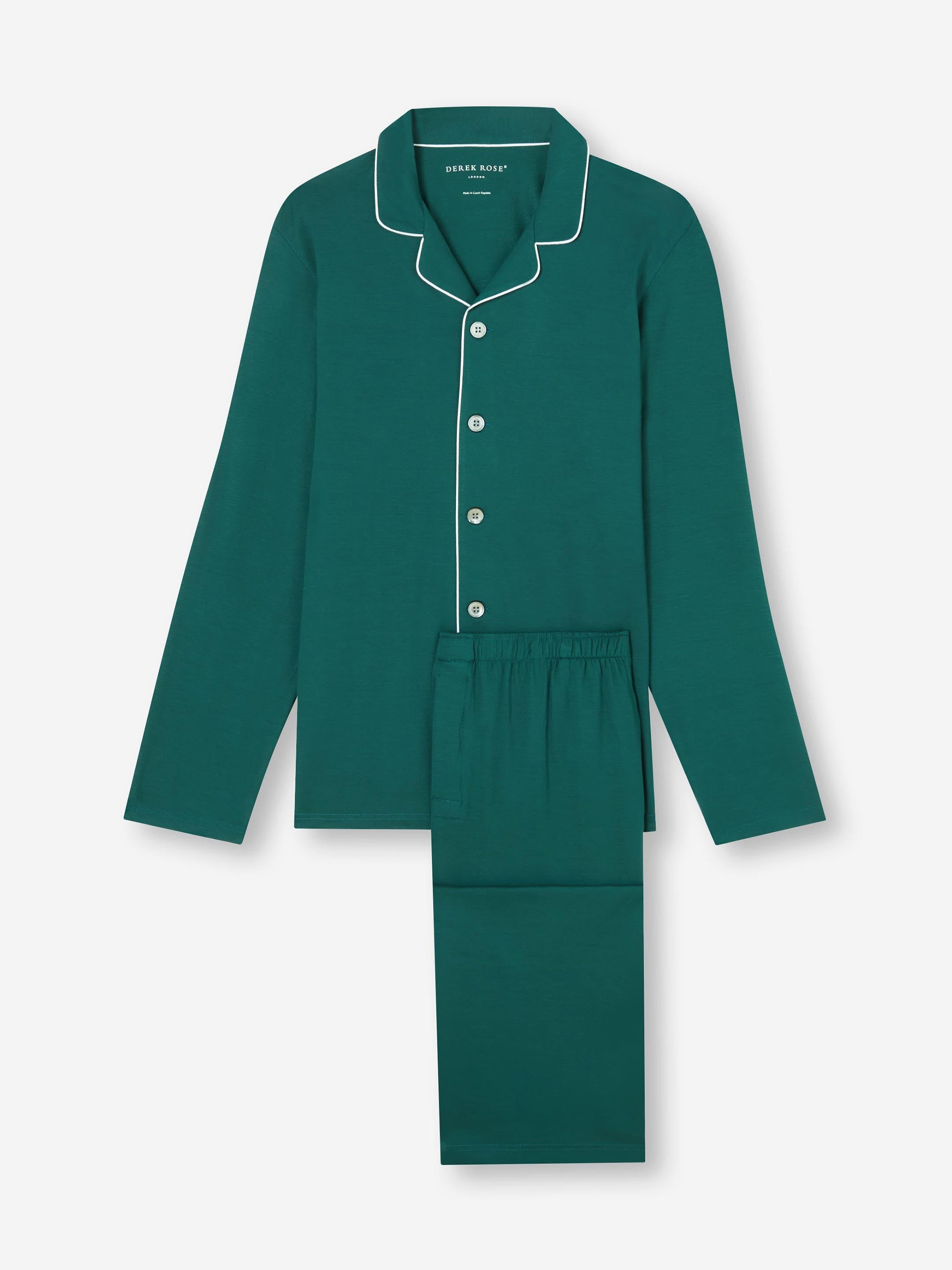 Men's Pyjamas Basel Micro Modal Stretch Pine Green
