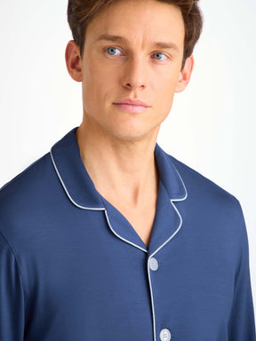 Men's Pyjamas Basel Micro Modal Stretch Sapphire