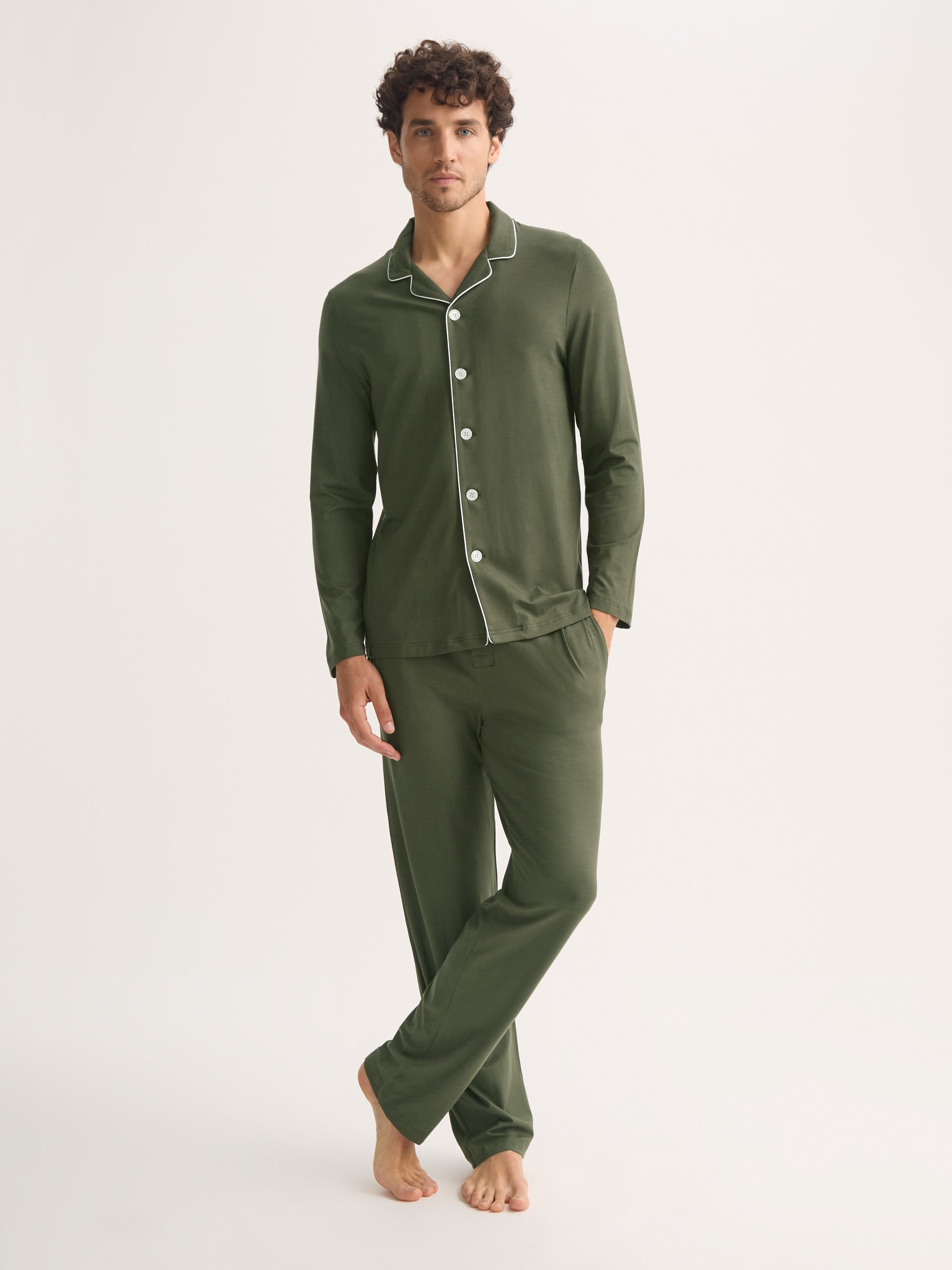 Men's Pajamas Basel Micro Modal Stretch Evergreen