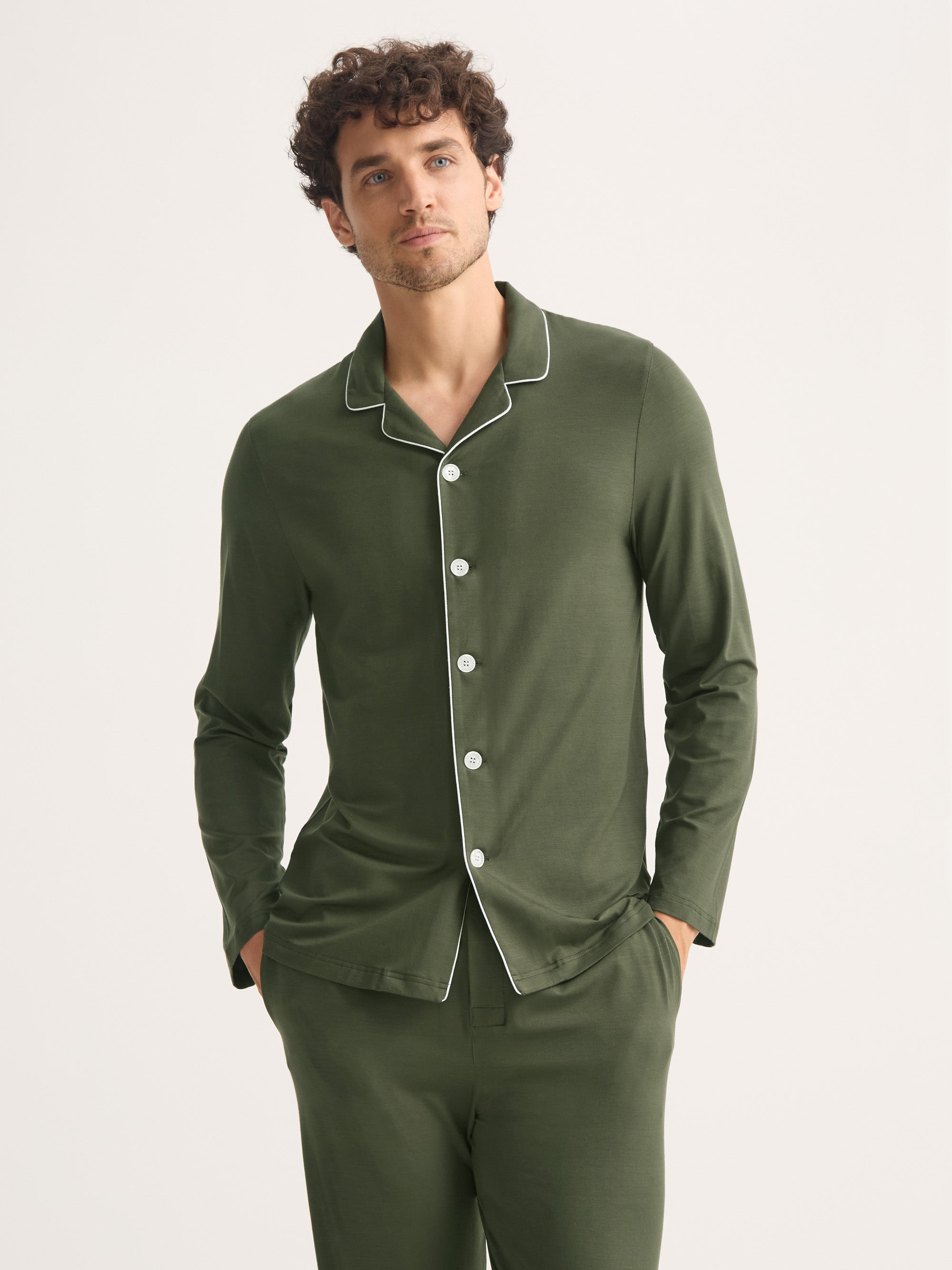 Men's Pajamas Basel Micro Modal Stretch Evergreen