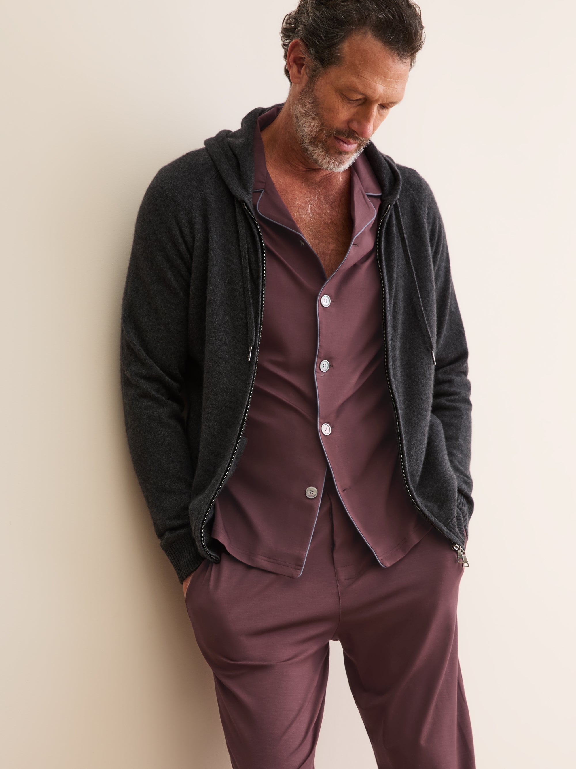 Men's Pajamas Basel Micro Modal Stretch Mahogany Brown