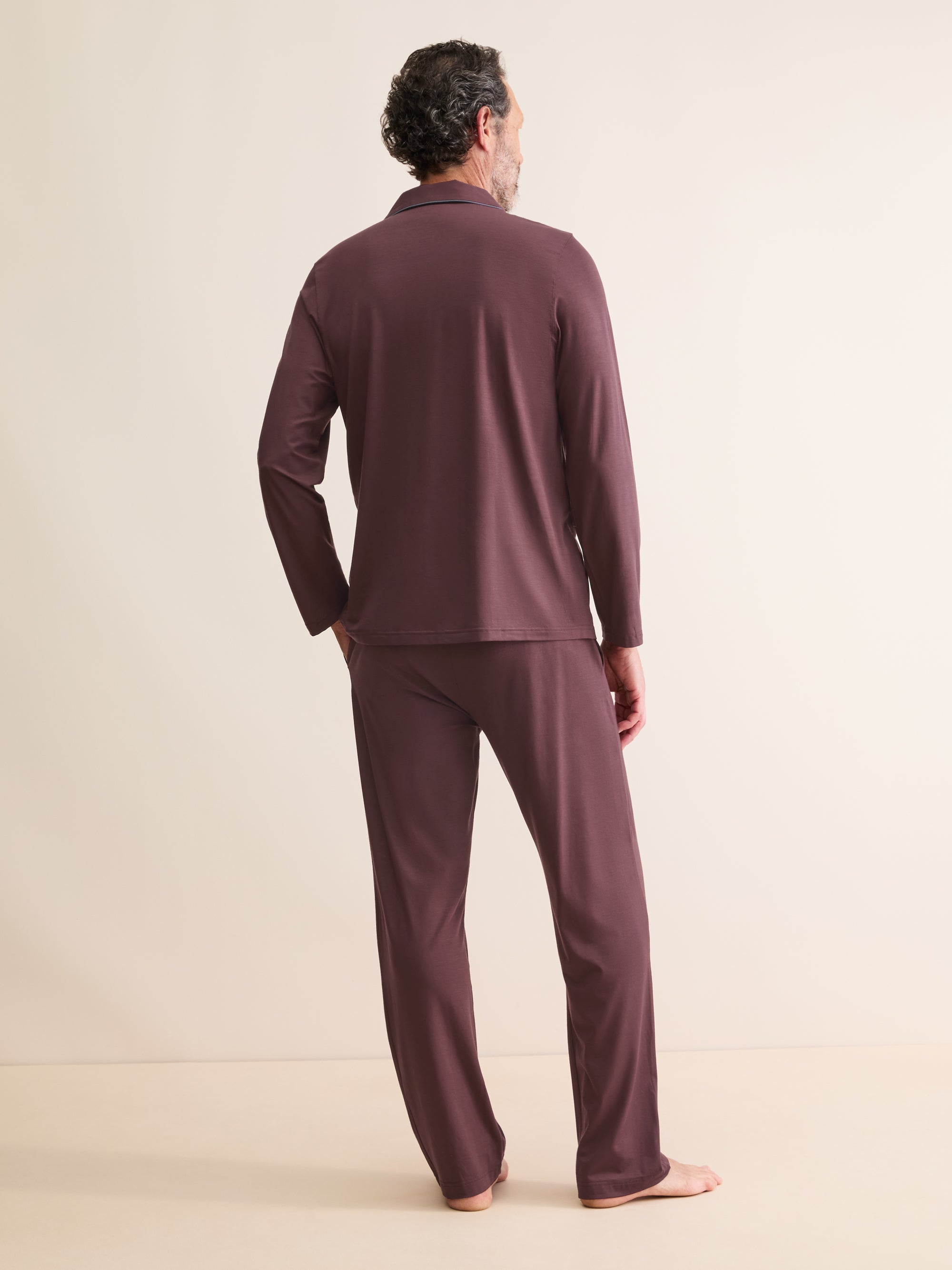 Men's Pajamas Basel Micro Modal Stretch Mahogany Brown
