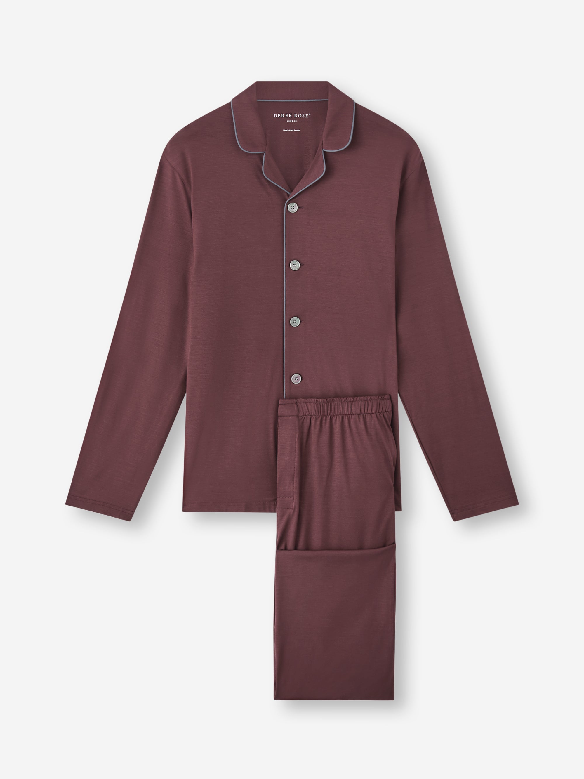 Men's Pajamas Basel Micro Modal Stretch Mahogany Brown