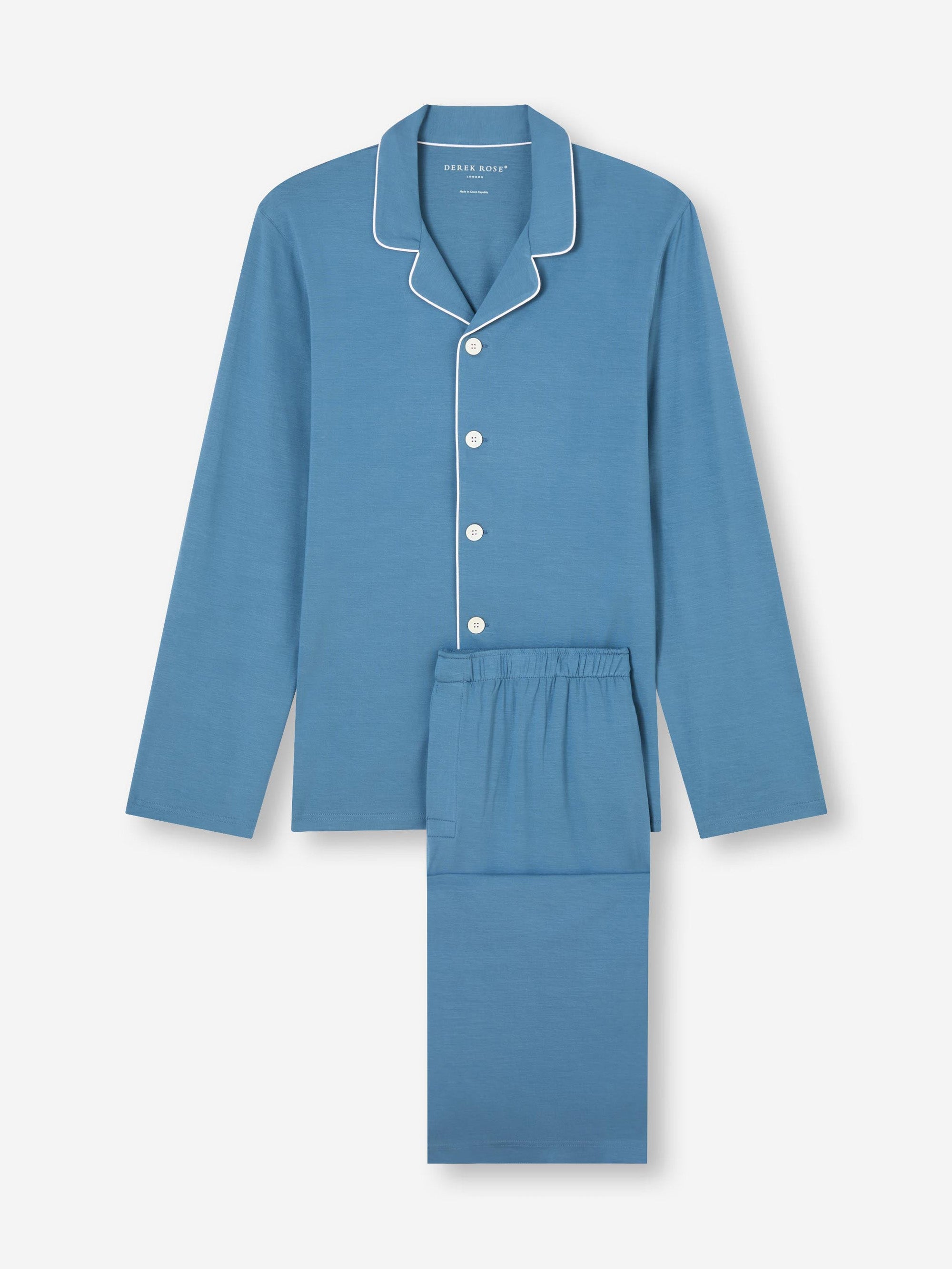 Men's Pyjamas Basel Micro Modal Stretch Steel Blue