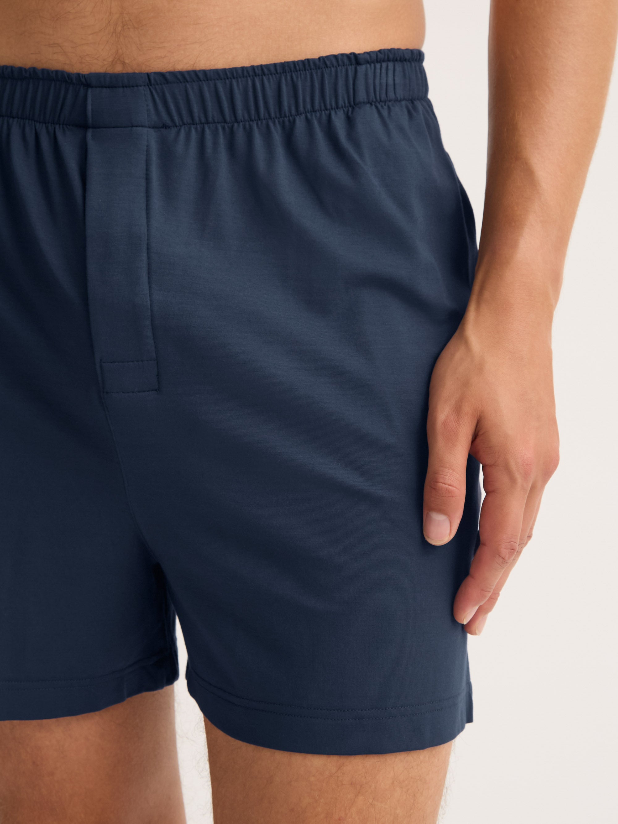 Men's Short Pajamas Basel Micro Modal Stretch Navy