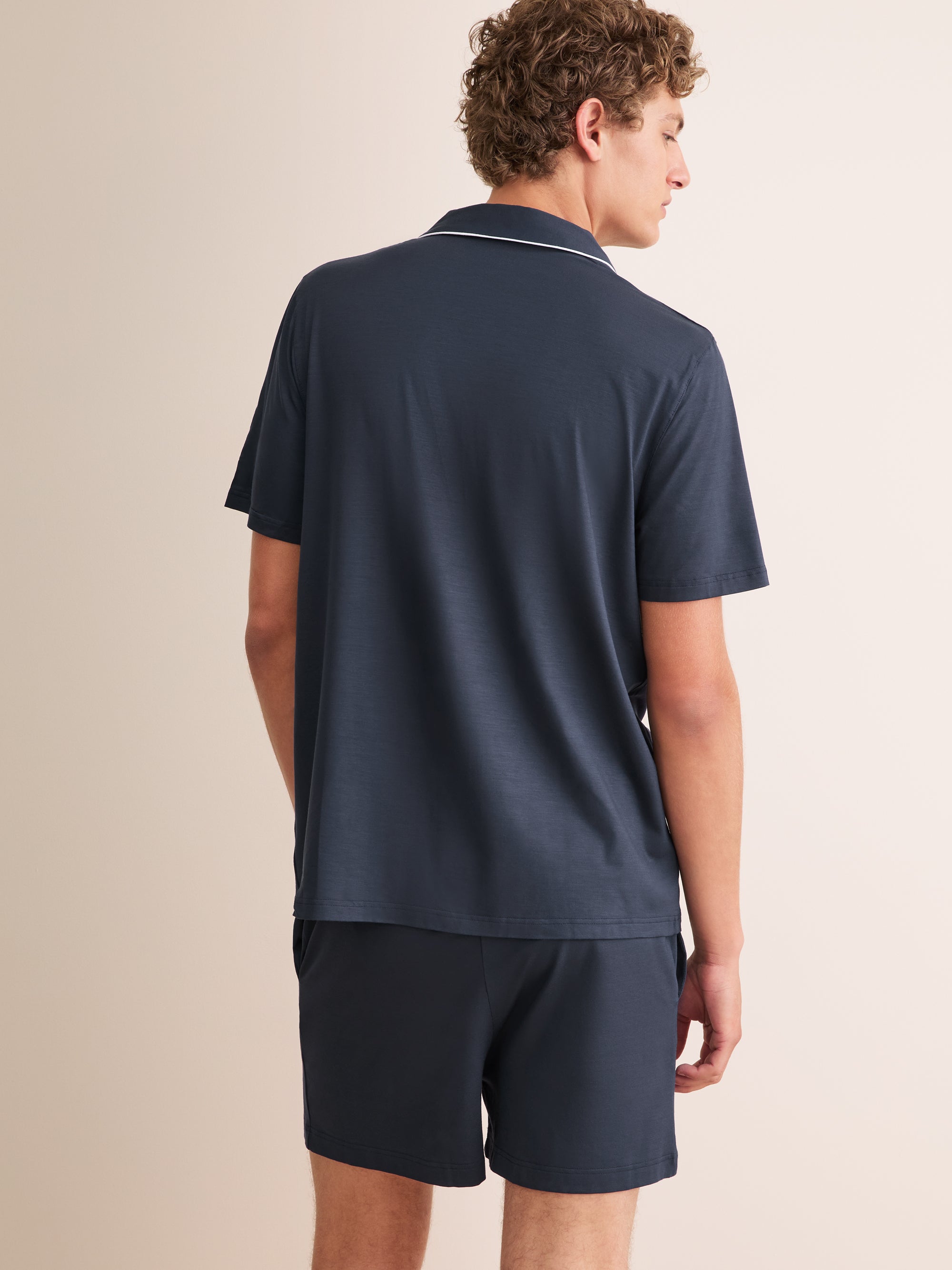 Men's Short Pyjamas Basel Micro Modal Stretch Navy