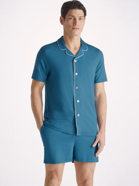 Men's Short Pyjamas Basel Micro Modal Stretch Ocean
