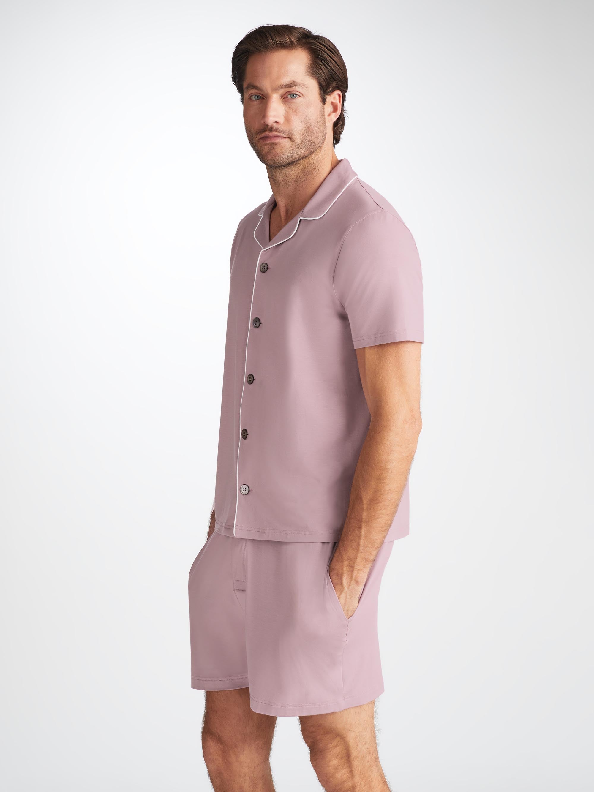 Men's Short Pyjamas Basel Micro Modal Stretch Mauve