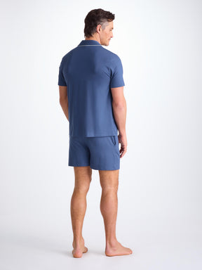 Men's Short Pyjamas Basel Micro Modal Stretch Sapphire