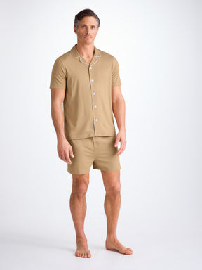 Men's Short Pyjamas Basel Micro Modal Stretch Camel