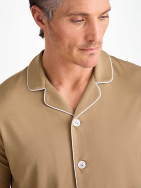 Men's Short Pyjamas Basel Micro Modal Stretch Camel