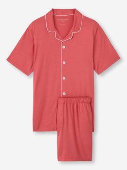Men's Short Pyjamas Basel Micro Modal Stretch Apple Red
