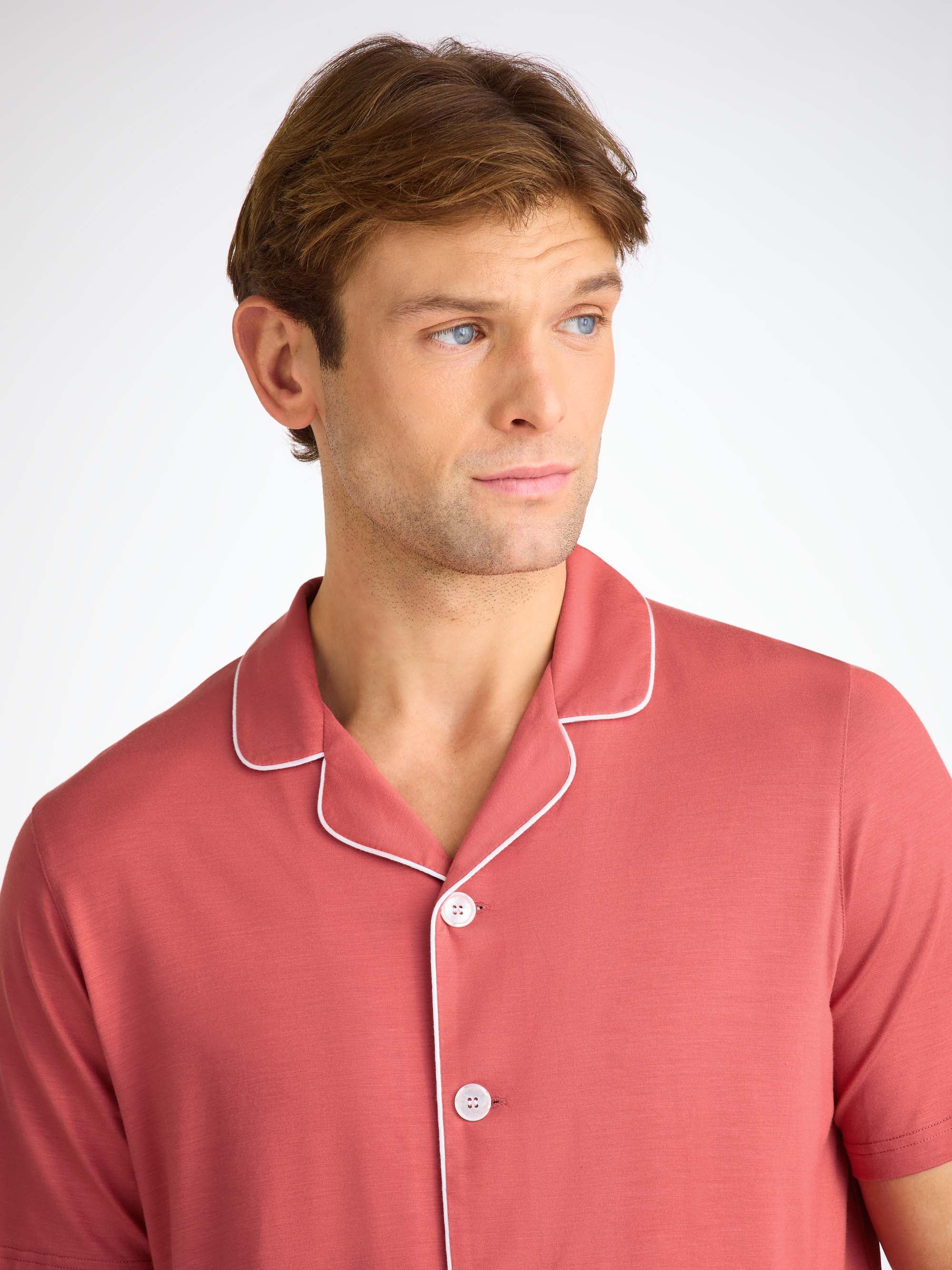 Men's Short Pyjamas Basel Micro Modal Stretch Apple Red