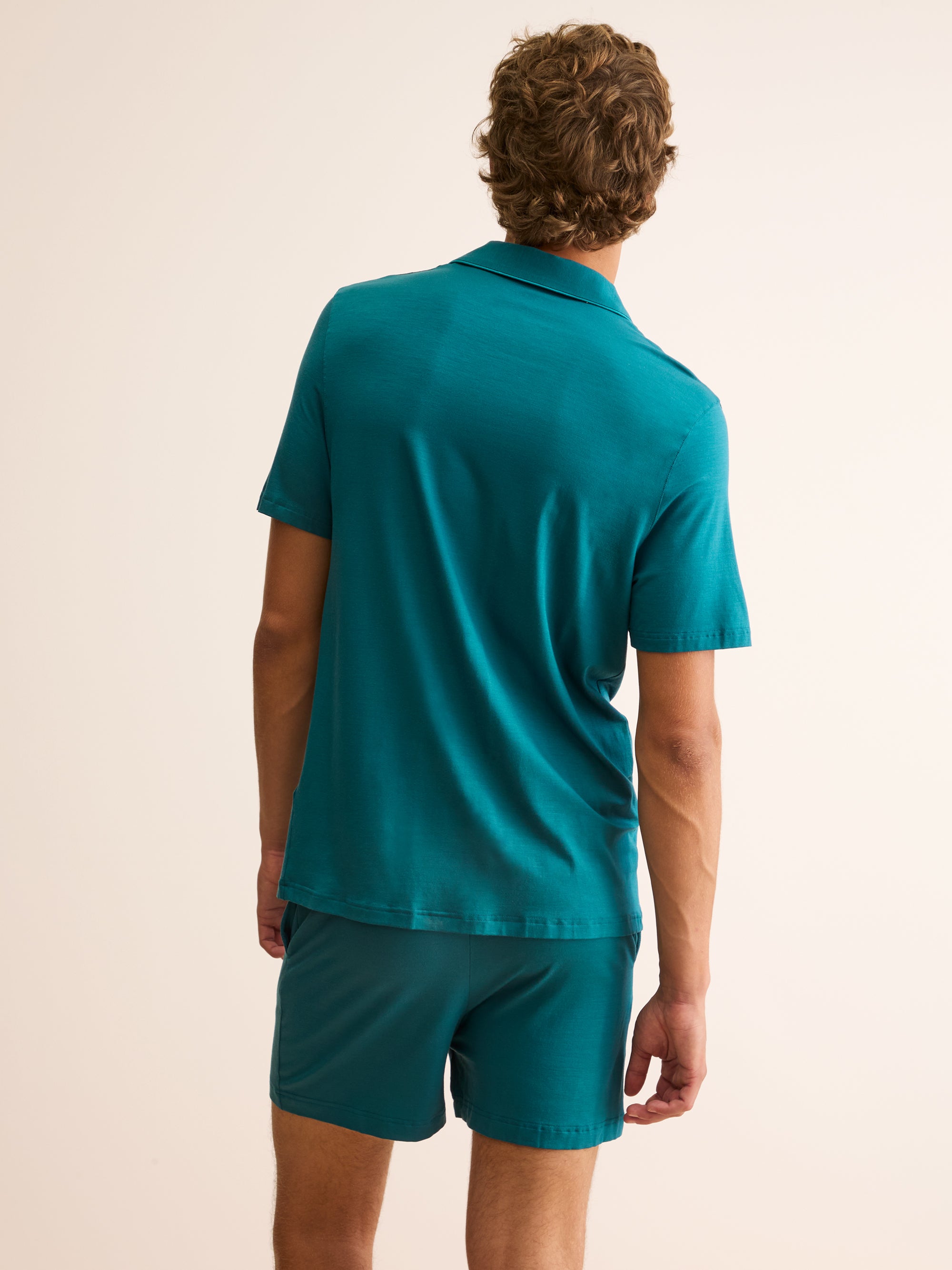 Men's Short Pyjamas Basel Micro Modal Stretch Teal