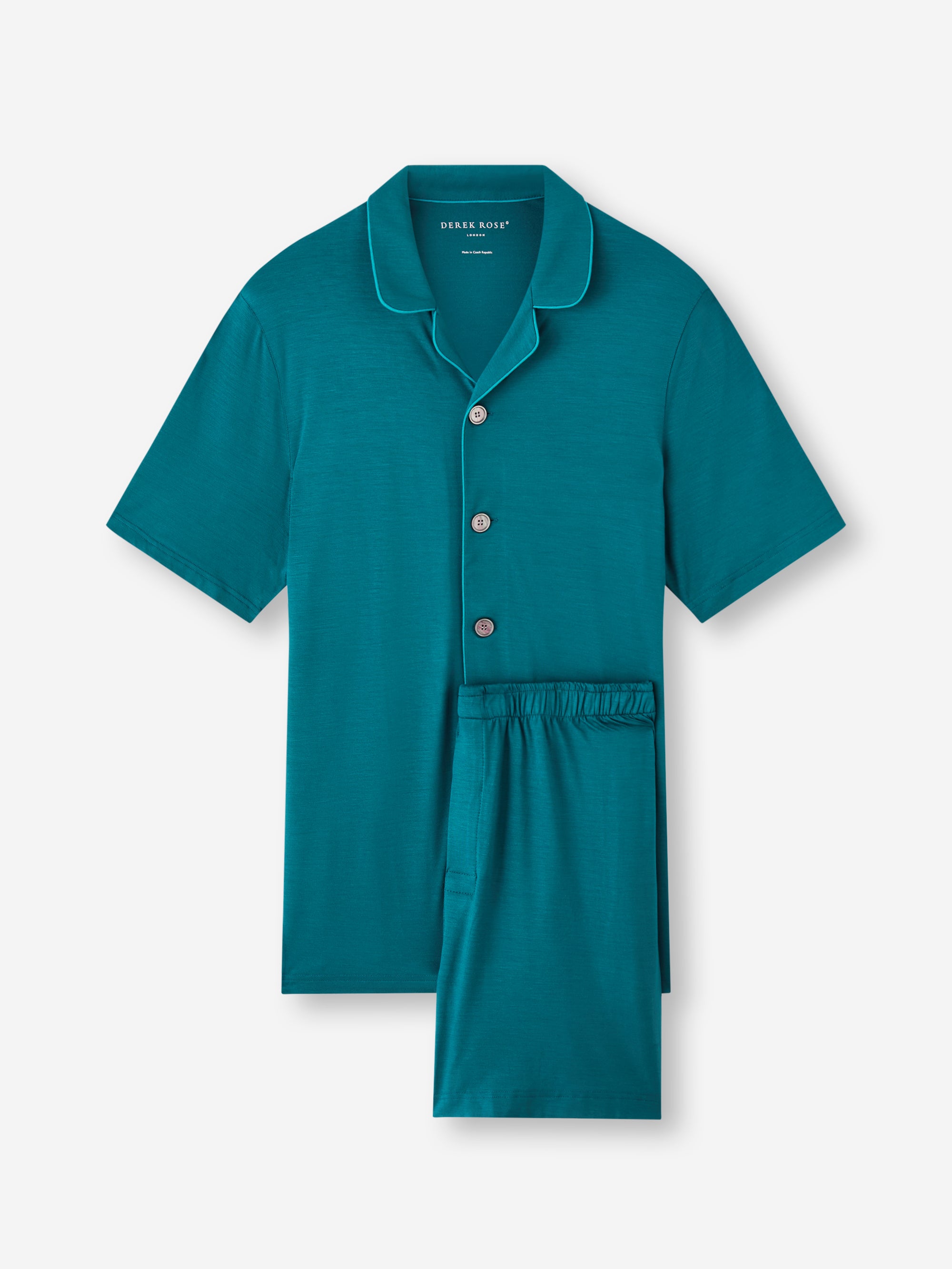 Men's Short Pyjamas Basel Micro Modal Stretch Teal