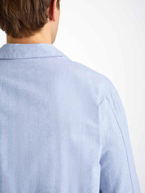 Men's Classic Fit Pyjamas Arran 24 Brushed Cotton Blue