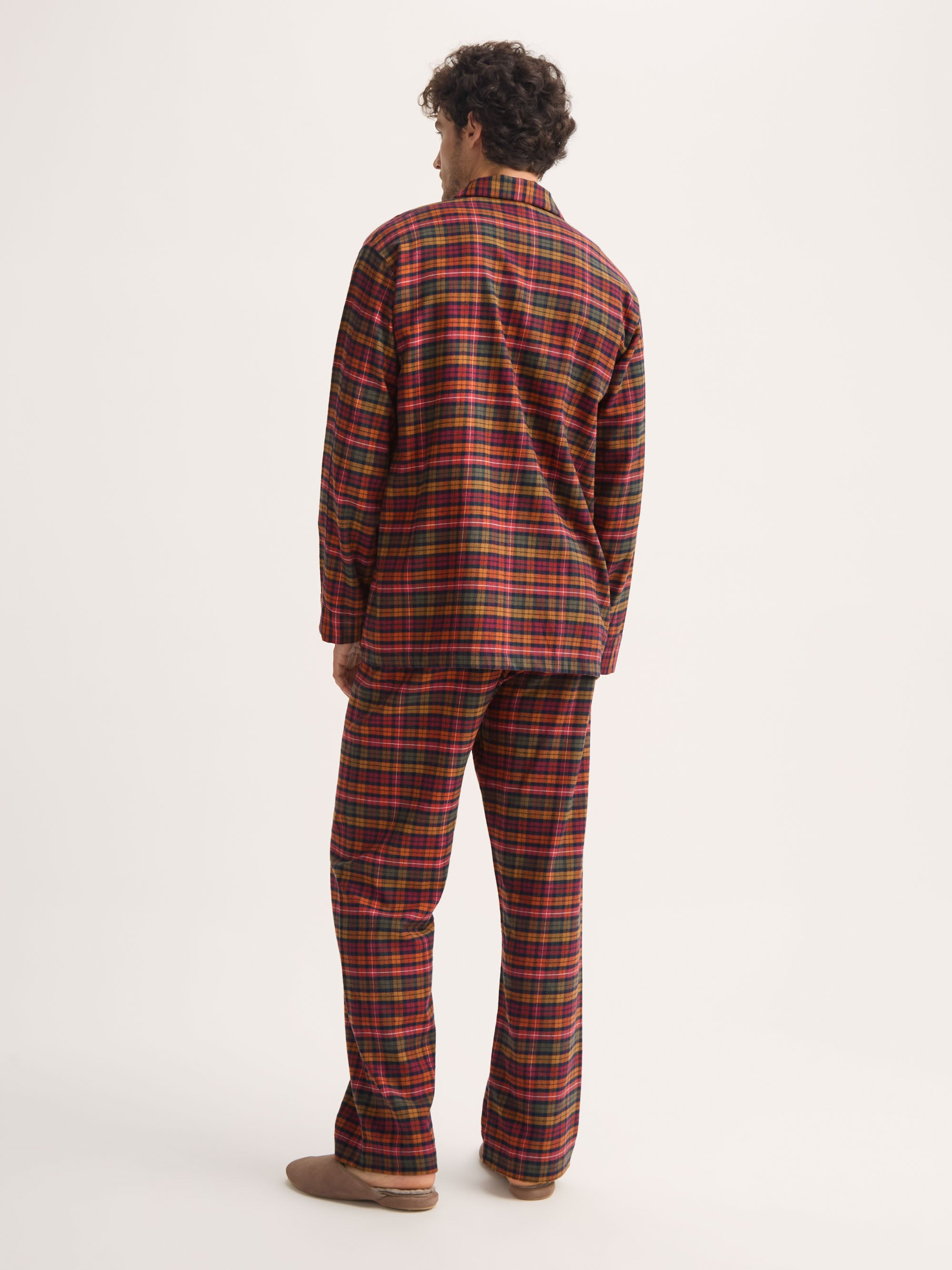 Men's Classic Fit Pyjamas Kelburn Brushed Cotton Multicolour Check