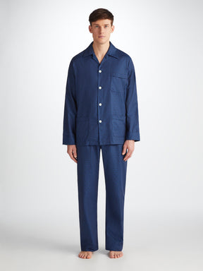 Men's Classic Fit Pyjamas Paris 27 Cotton Jacquard Navy