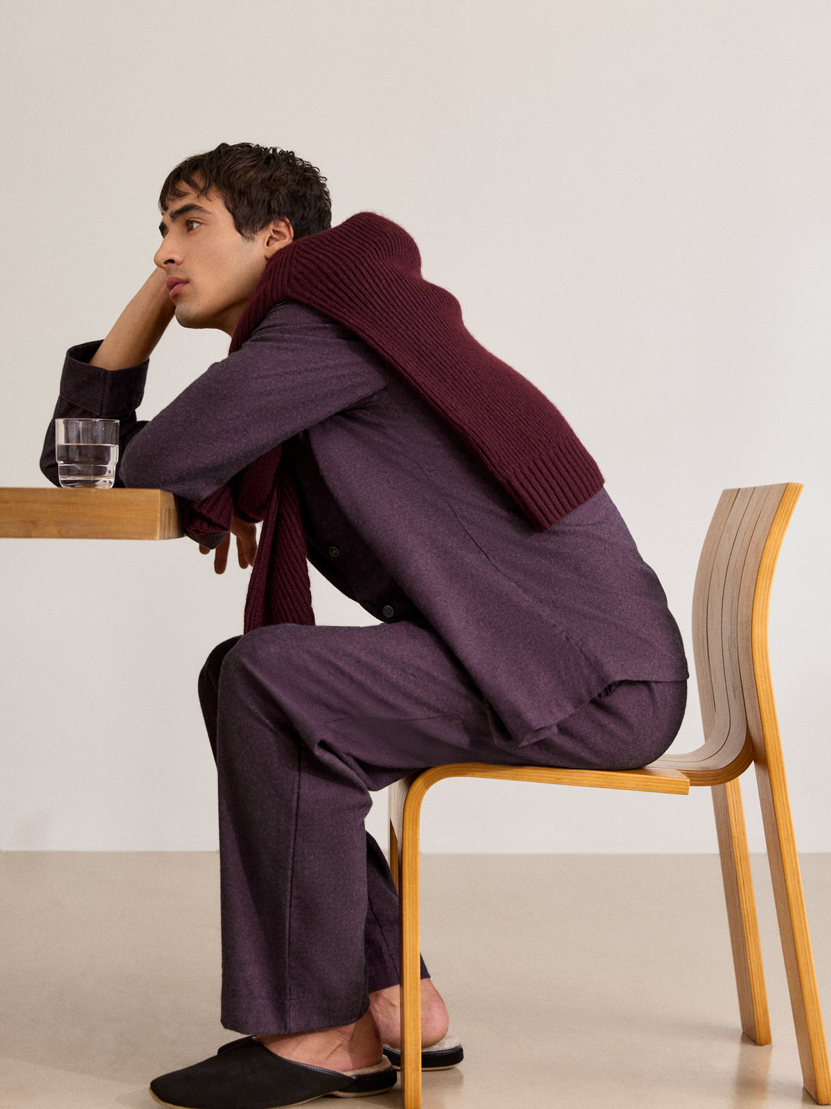 Arley Cotton Cashmere Pyjamas Burgundy