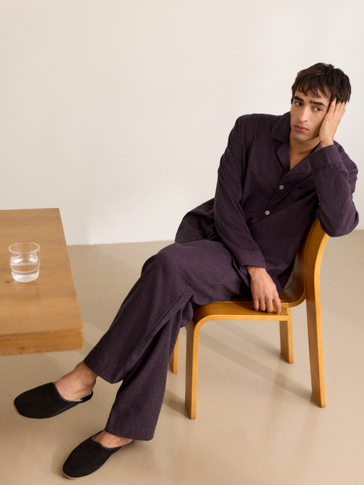 Arley Cotton Cashmere Pyjamas Burgundy
