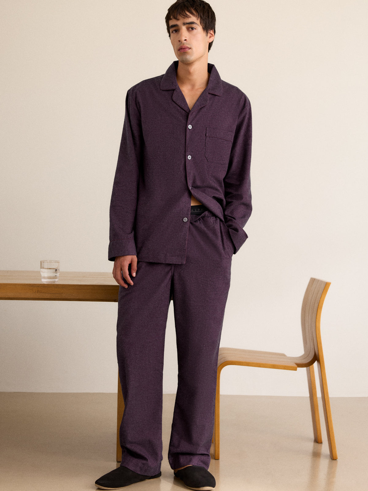Arley Cotton Cashmere Pyjamas Burgundy