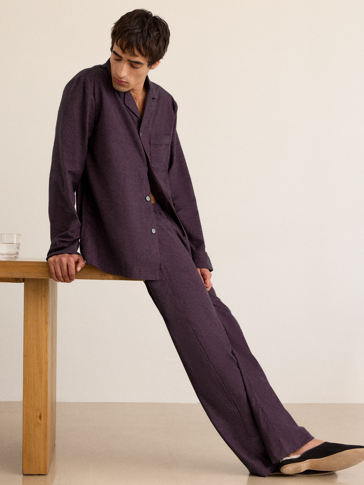 Arley Cotton Cashmere Pyjamas Burgundy