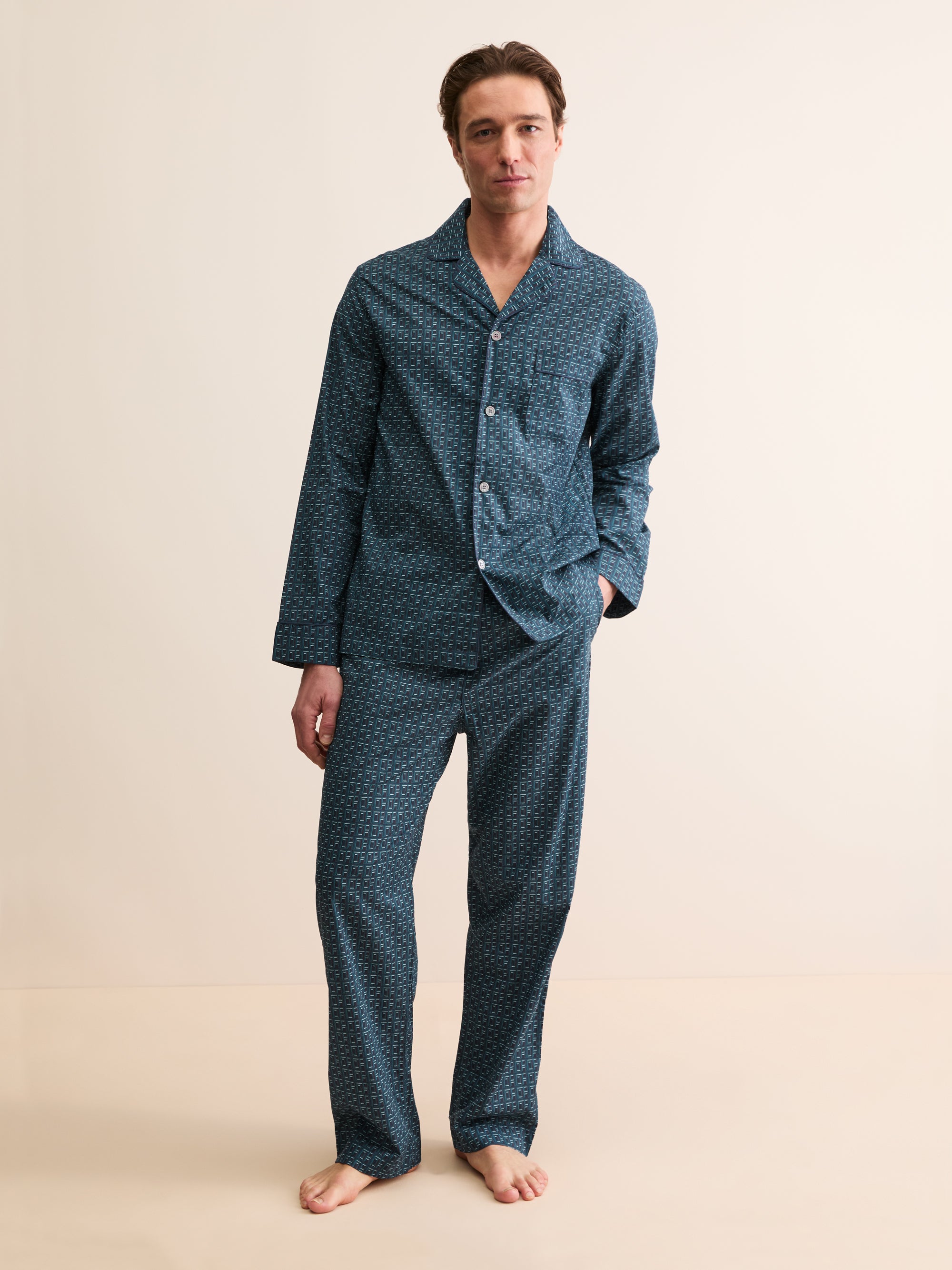 Men's Classic Fit Pyjamas DR Monogram Blue