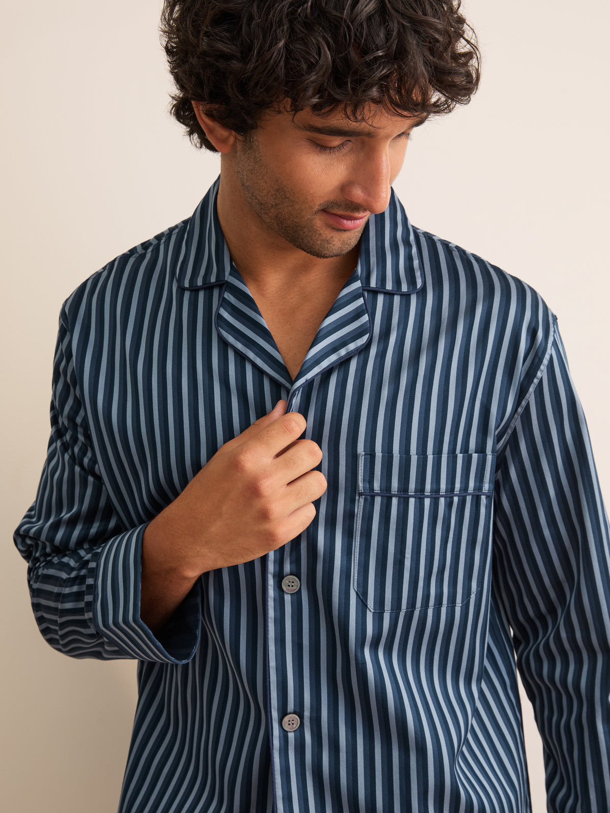 Wellington Cotton Pyjamas Blue Stripe