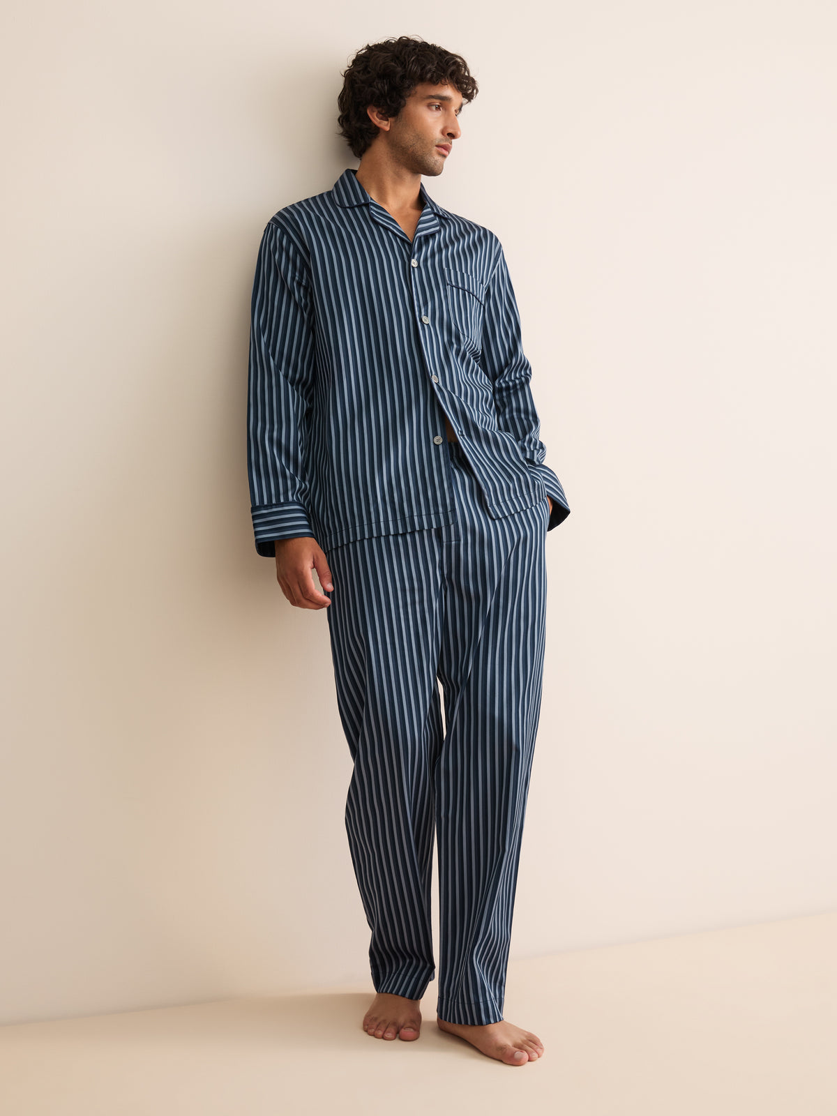 Wellington Cotton Pyjamas Blue Stripe